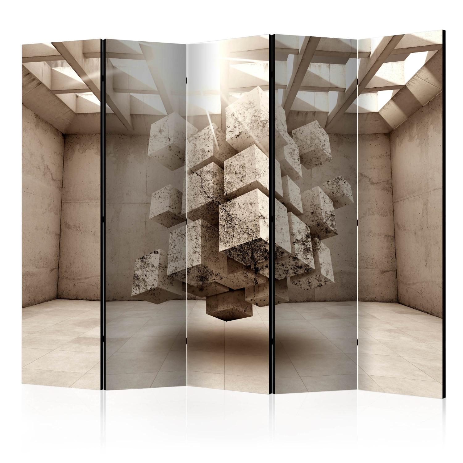Biombo Cautiverio del espacio II - figura geométrica abstracta de hormigón