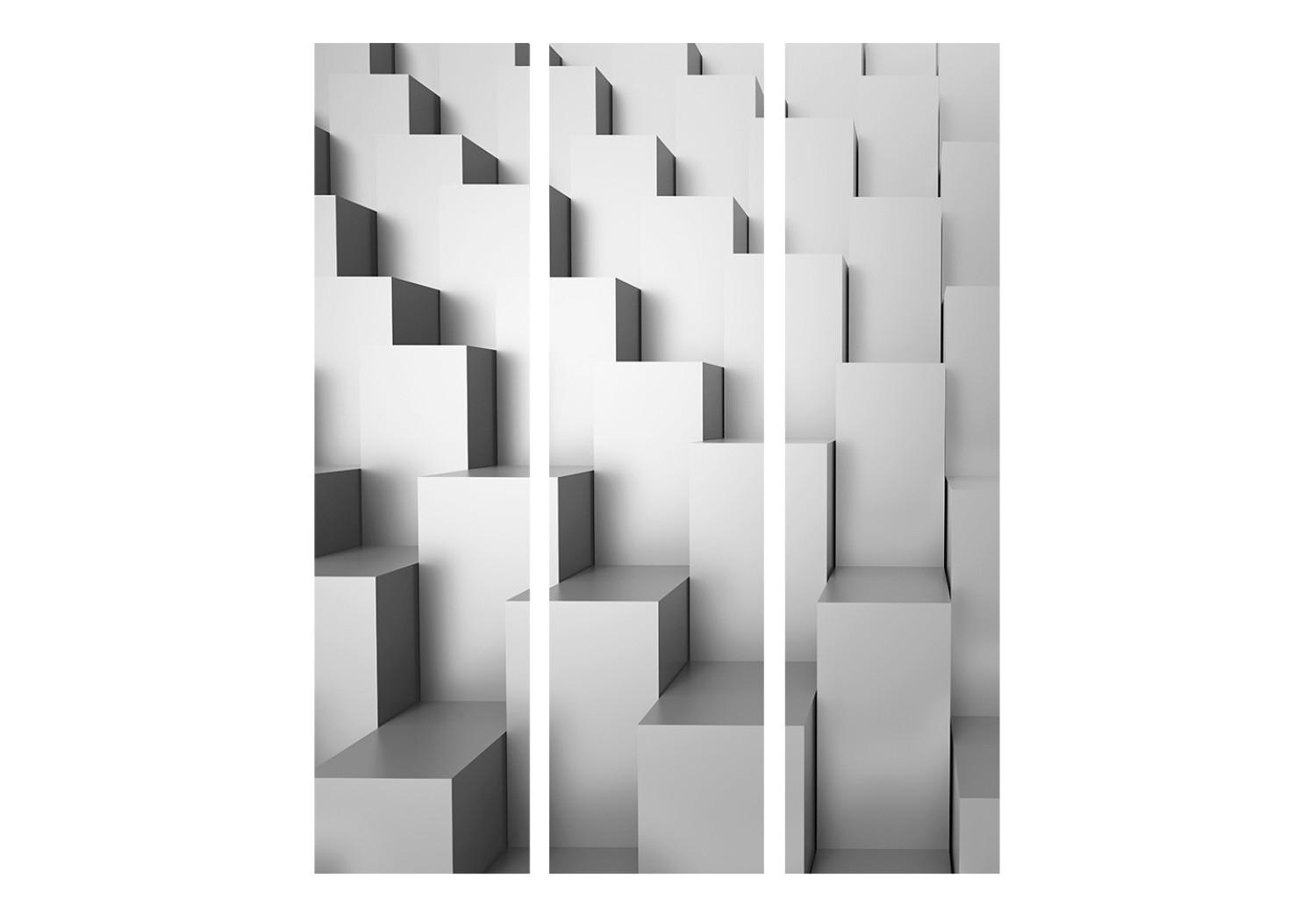 Biombo decorativo Templo de la abstracción: figuras geométricas en un patrón abstracto