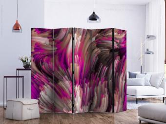 Biombo decorativo Purple Energy II - Patrón de rayas rosas abstracto y artístico