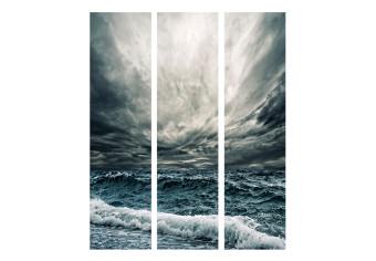 Biombo barato Olas del Océano (3 partes) - Mar agitado y cielo tormentoso