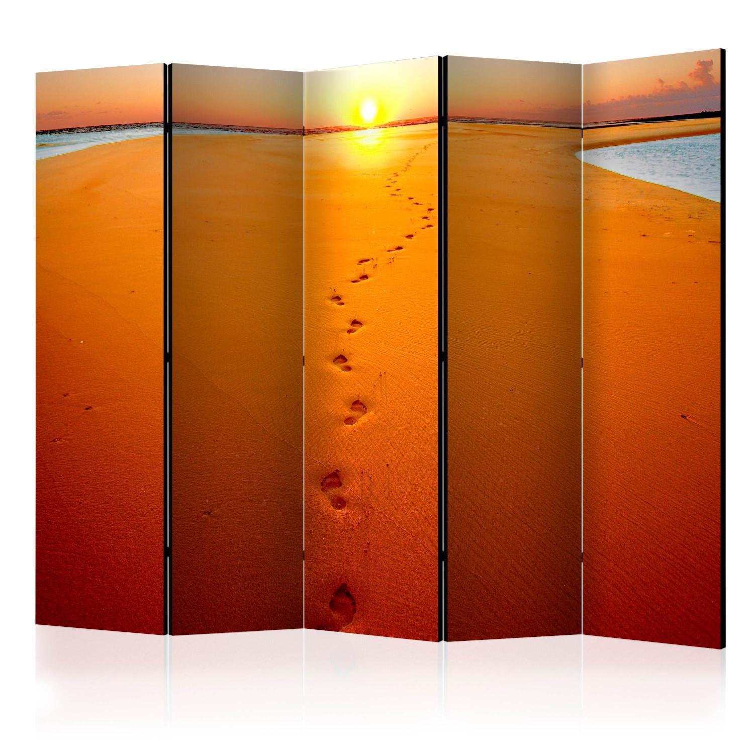Biombo barato Footprints in the sand II [Room Dividers]