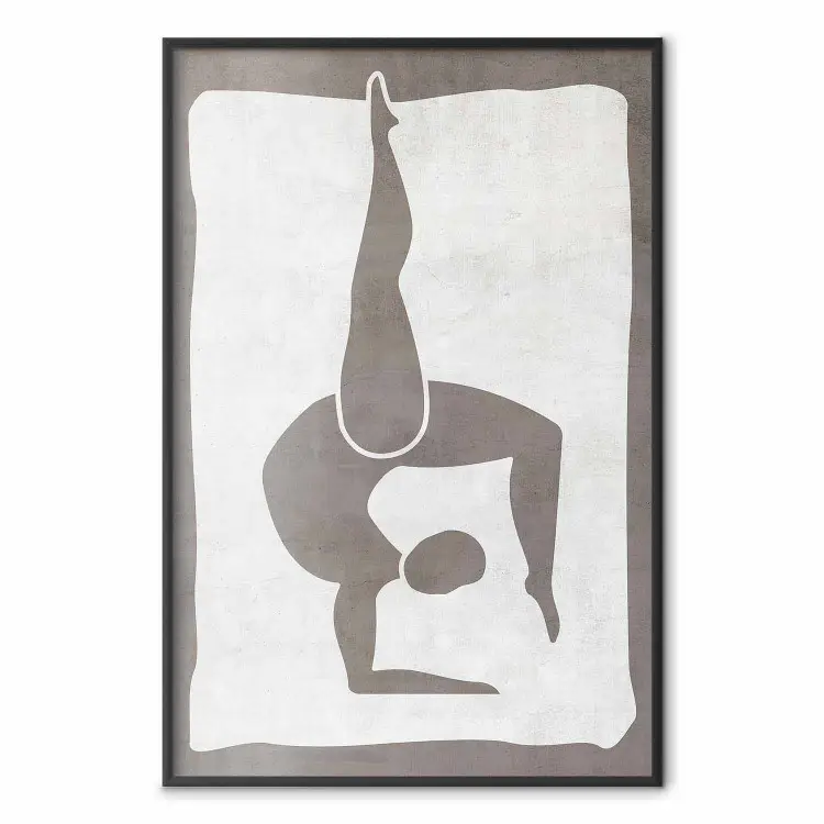 Gimnasta - silueta de mujer gimnástica en tema abstracto