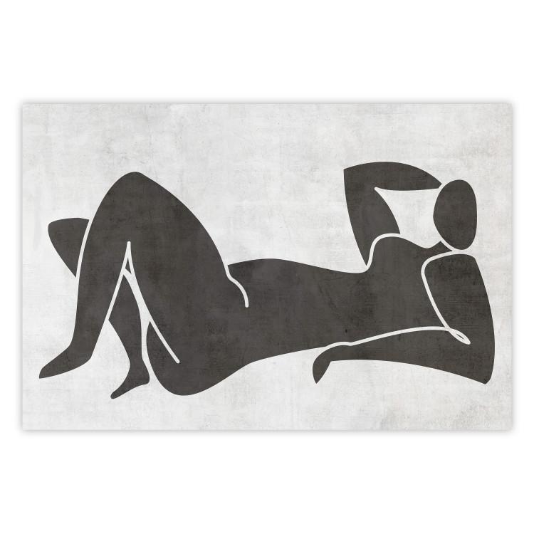 Diosa reclinada - silueta mujer acostada