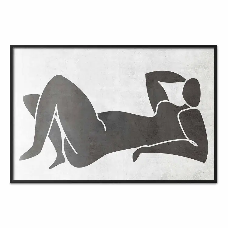 Diosa reclinada - silueta mujer acostada
