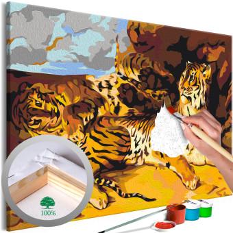 Cuadro para pintar con números Young Tiger With Mother