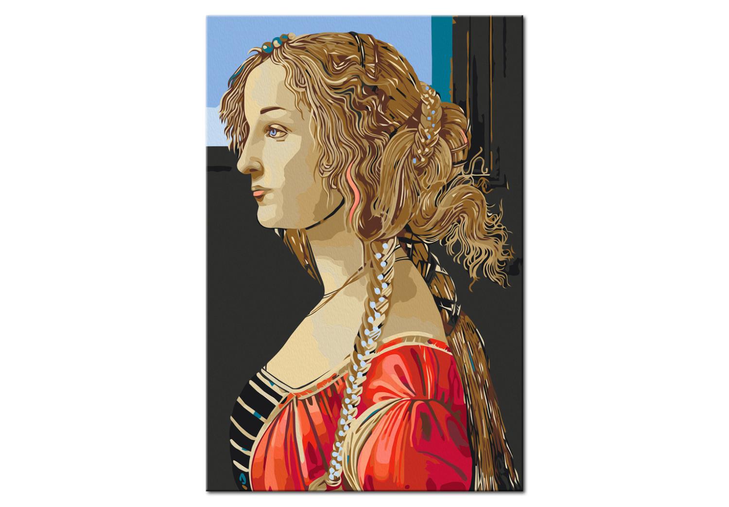 Cuadro numerado para pintar Simonetta Vespucci