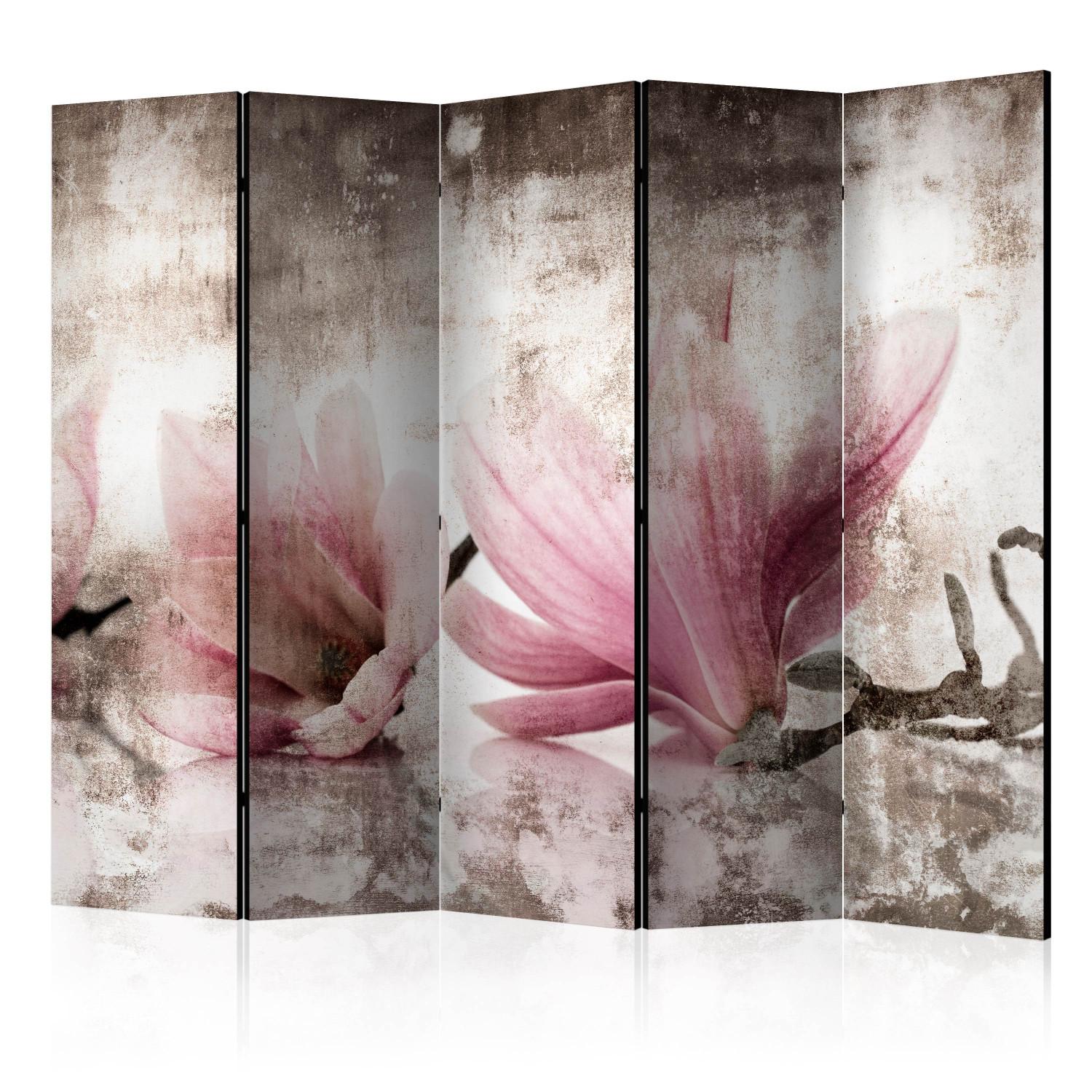Biombo Magnolias históricas II (5 partes) - Flores rosas