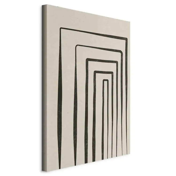 Fila de columnas - abstracto sobre fondo beige en estilo japonés