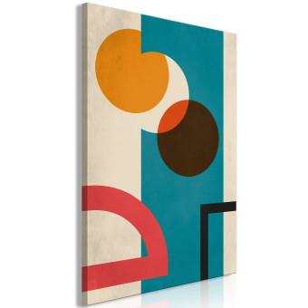 Cuadro moderno Geometría de colores - abstracción modernista con figuras de colores
