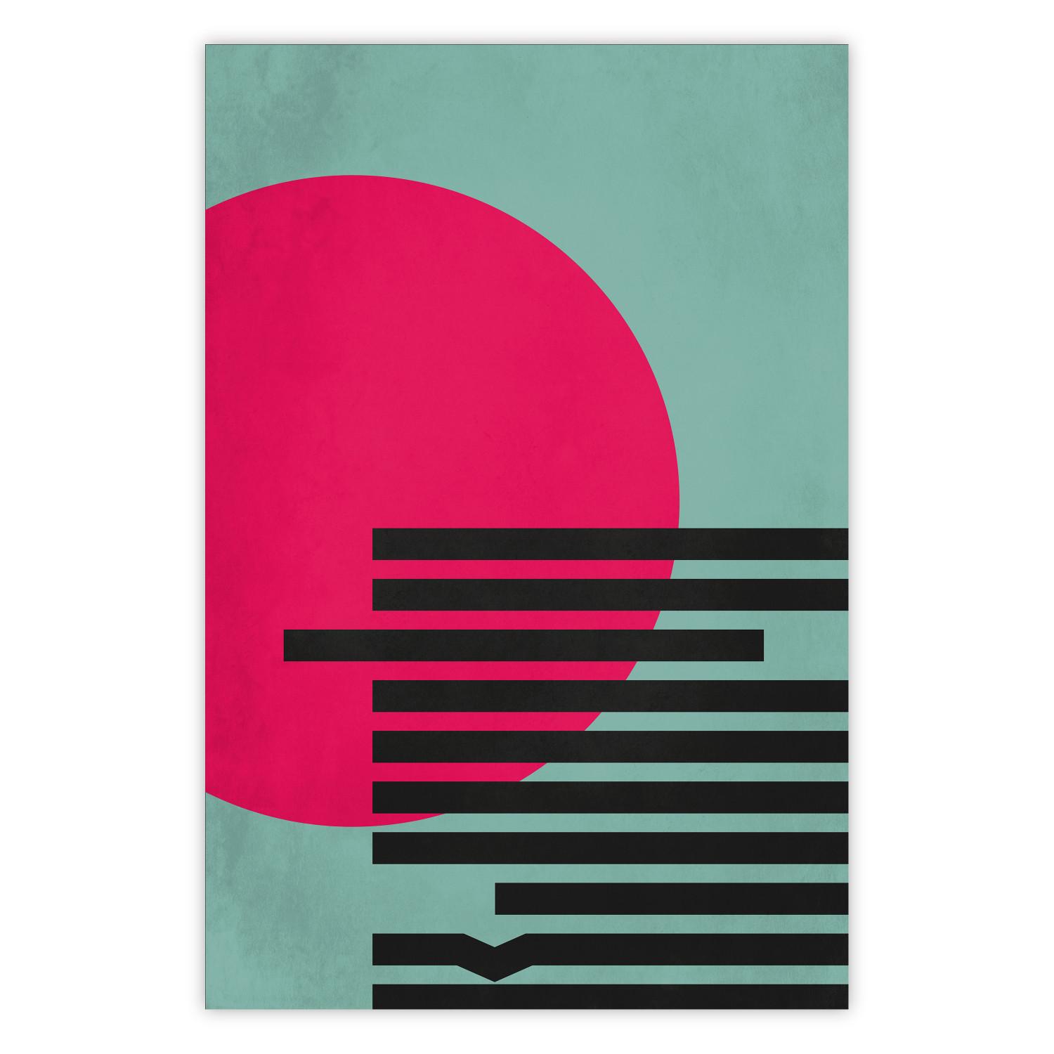 Poster Sol rosa - coloridas figuras geométricas en tema abstracto