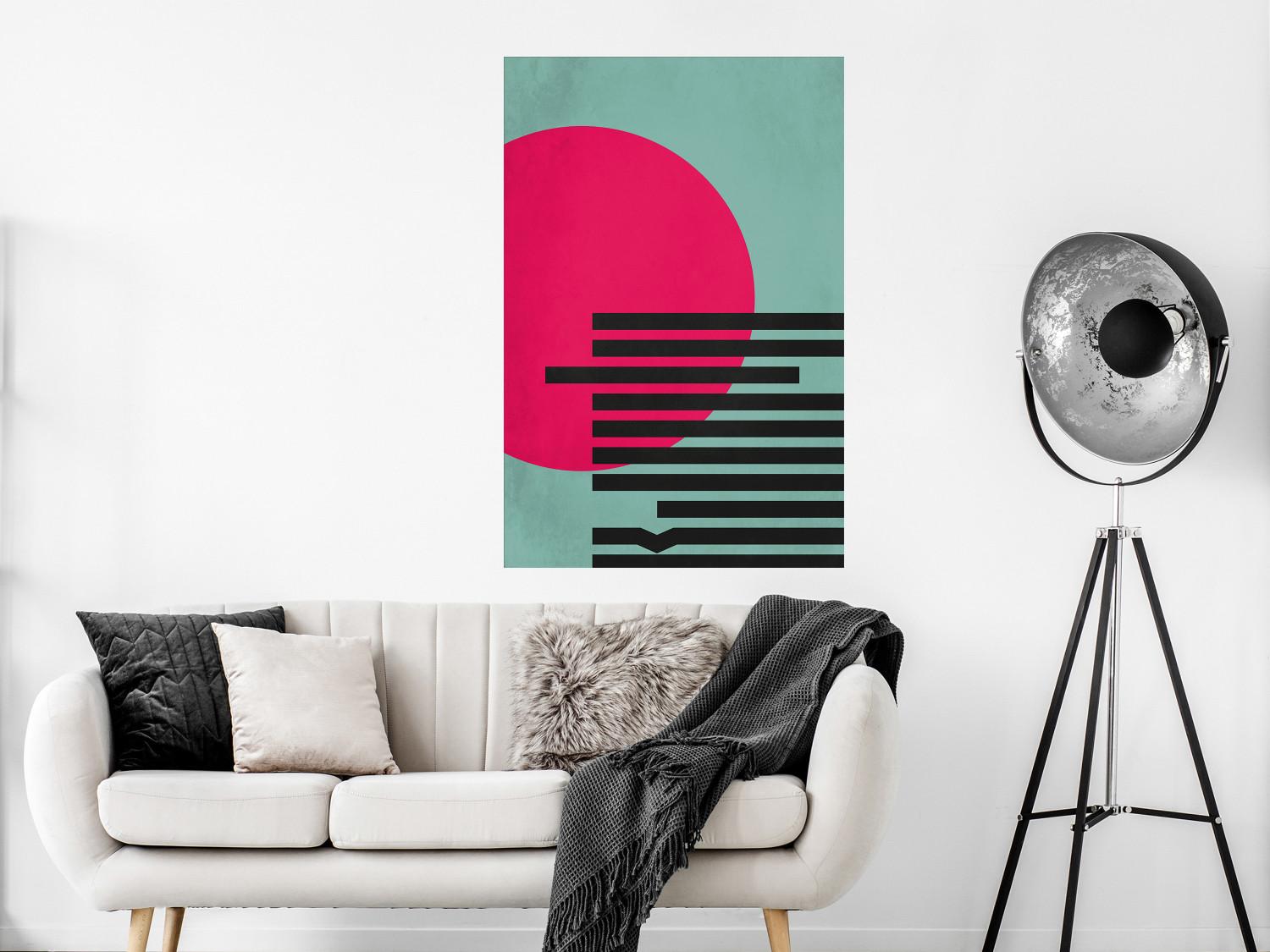 Poster Sol rosa - coloridas figuras geométricas en tema abstracto