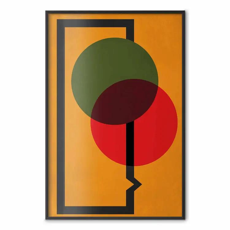 Círculos abstractos - coloridos círculos sobre fondo naranja