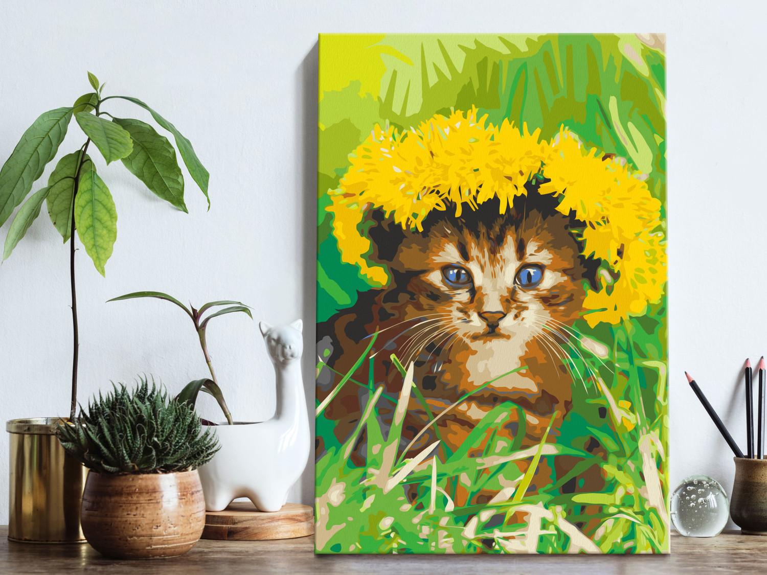 Cuadro numerado para pintar Dandelion Cat