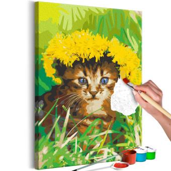 Cuadro numerado para pintar Dandelion Cat