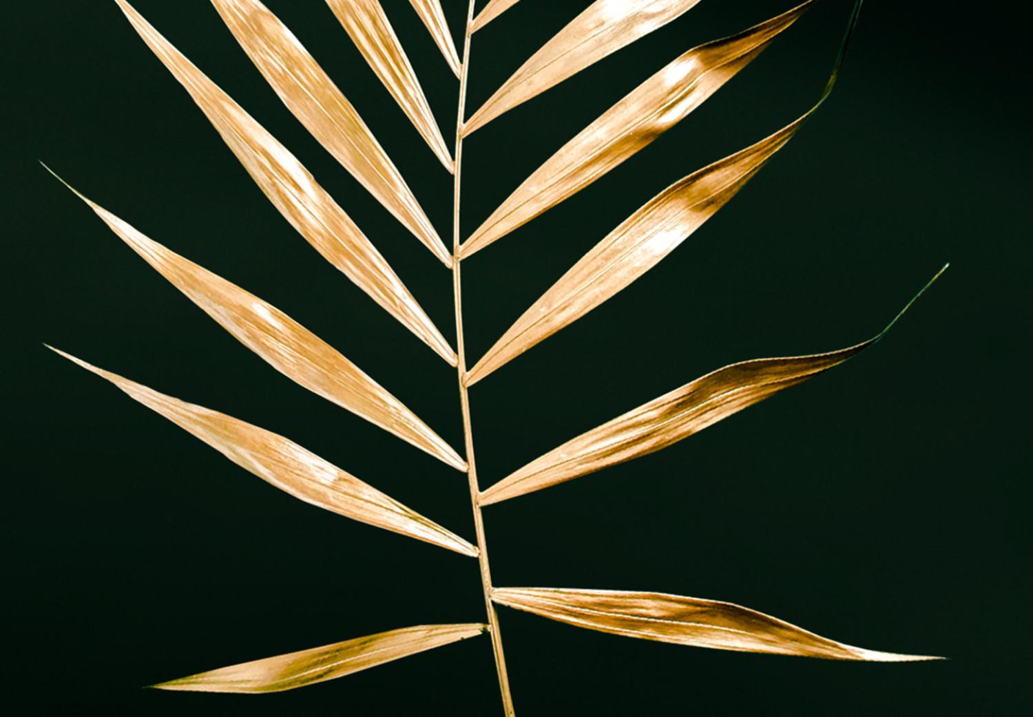 Cuadro decorativo Flora dorada - Pintura en 5 partes de hojas y frutos cubiertos de oro