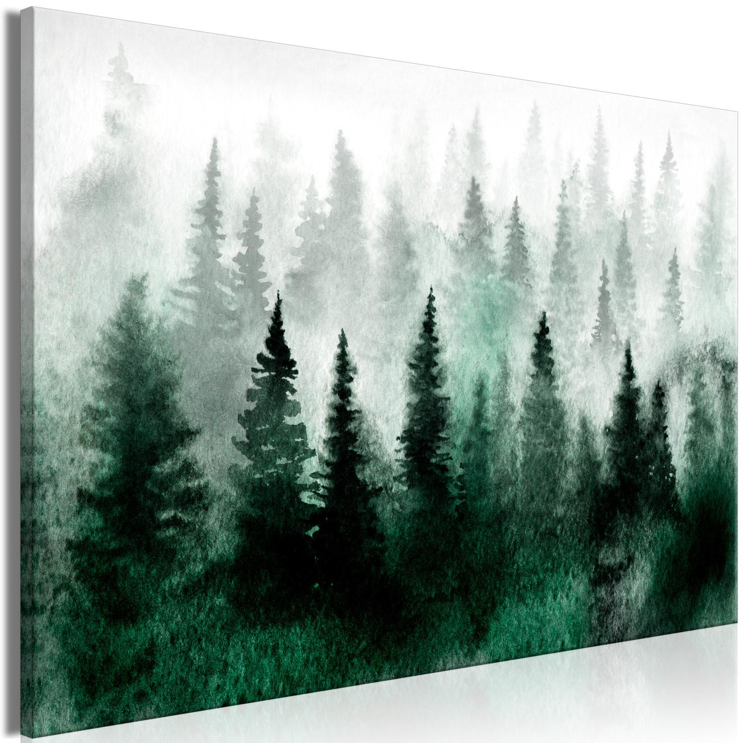 Cuadro Scandinavian Foggy Forest (1 Part) Wide