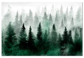 Cuadro Scandinavian Foggy Forest (1 Part) Wide