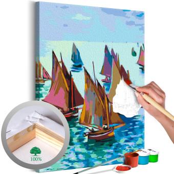 Cuadro para pintar con números Claude Monet: Fishing Boats