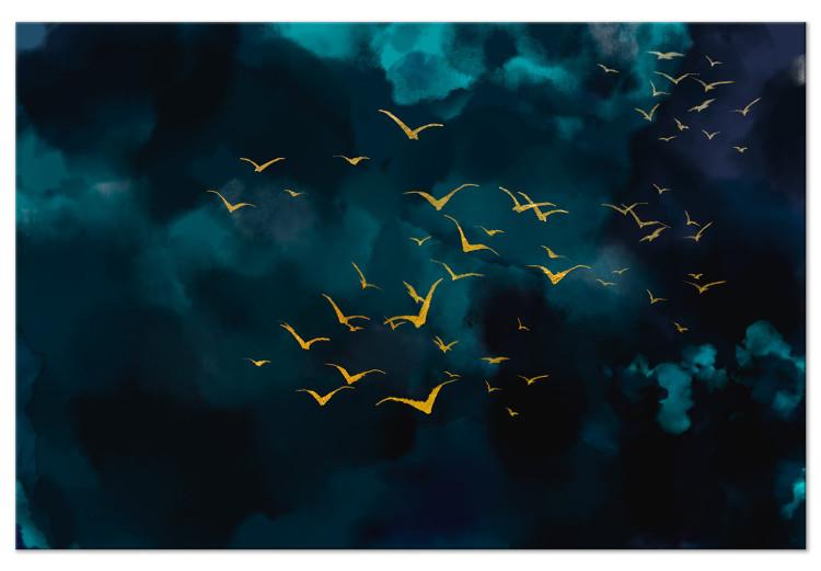 Cielo tormenta (1 pieza) ancho - pájaros dorados