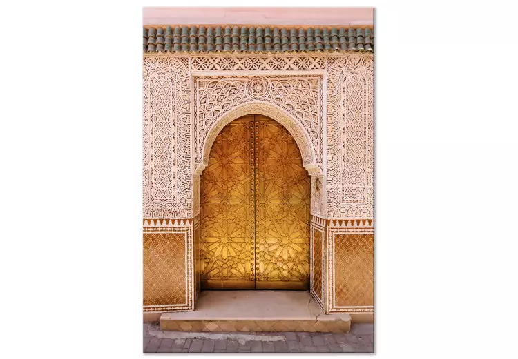 Arabesco dorado (1 pieza) vertical - adornos dorados en la pared
