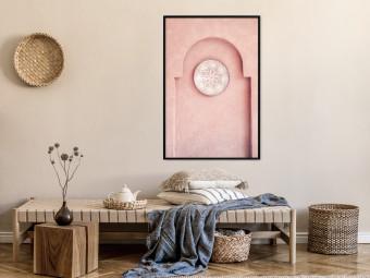 Set de poster Nicho rosa - arquitectura de pared con círculo decorativo colgante