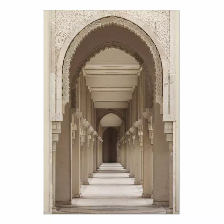Póster Arcos orientales - pasillo columnas Marruecos