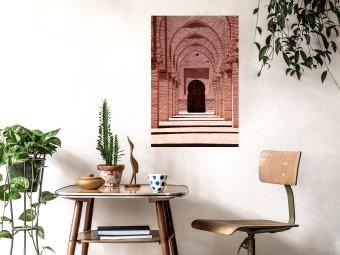 Poster Arcos rosas - columnas ladrillo Marruecos