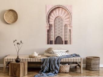Cartel Puerta decorada - arquitectura de puerta con ornamentos en Marruecos