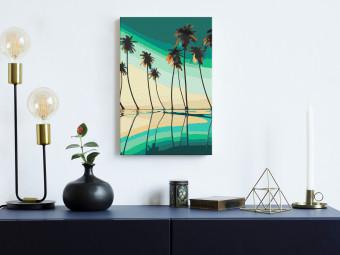 Cuadro numerado para pintar Turquoise Palm Trees