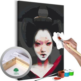 Cuadro numerado para pintar Black Geisha 
