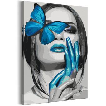 Cuadro para pintar con números Blue Butterfly 