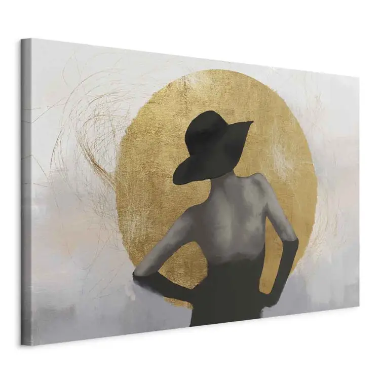 Bajo el sol ancho - mujer abstracta con sombrero