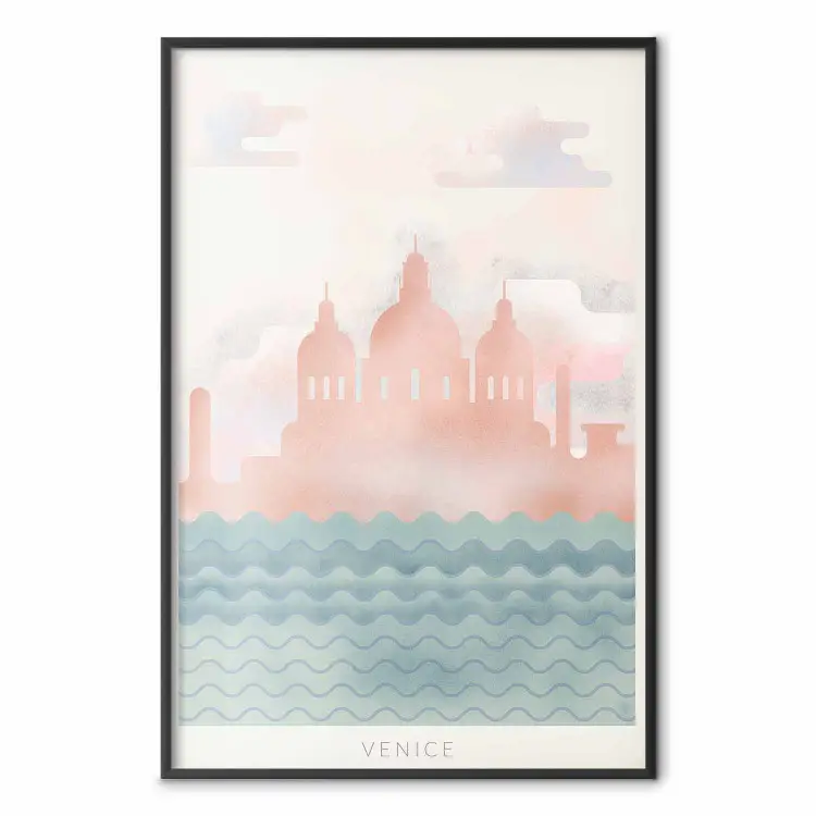 Primavera en Venecia - composición pastel del mar y la arquitectura