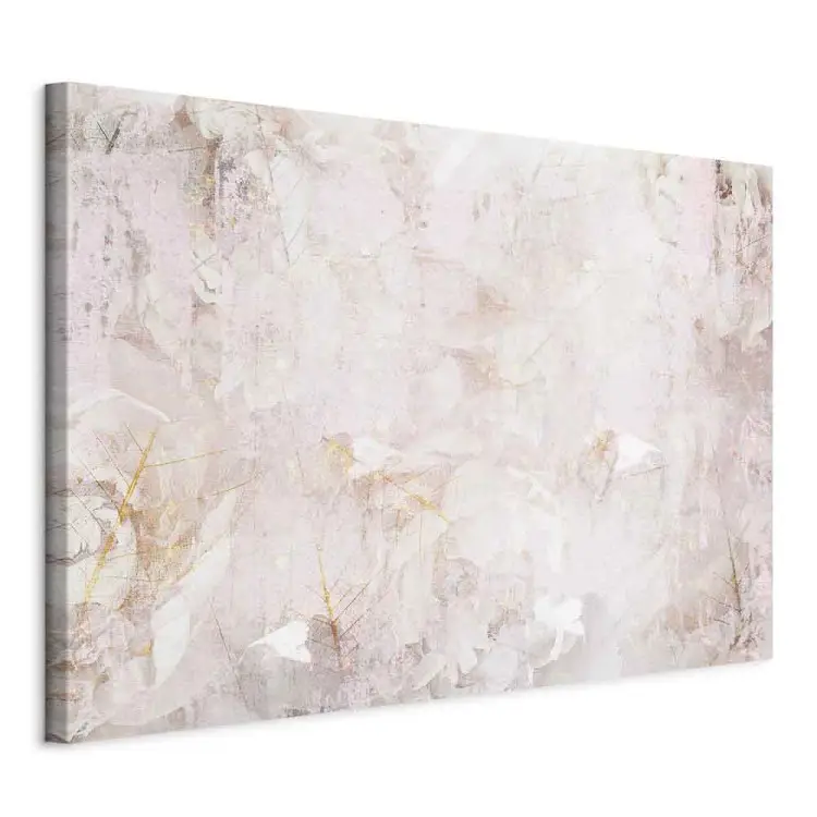 Niebla de crema - abstracción de rosa y blanco con elementos dorados