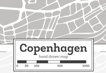 Decoración en corcho Capital of Denmark [Cork Map]