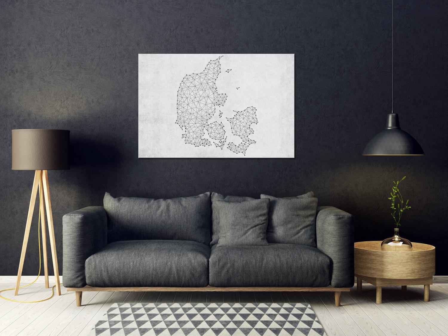 Tablero decorativo en corcho Geometric Land [Cork Map]