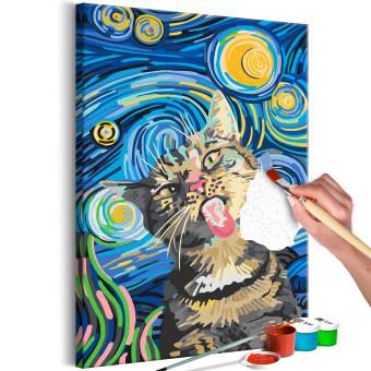 Cuadro numerado para pintar Freaky Cat