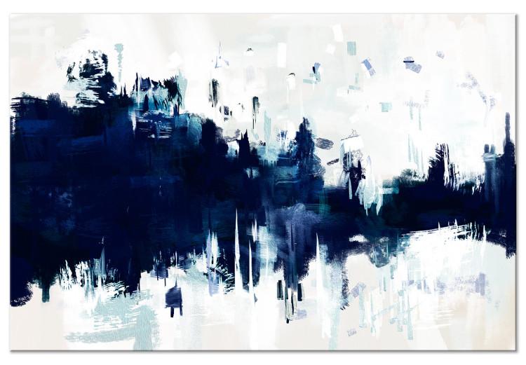 Azul en blanco - abstracto con vetas en azul clásico