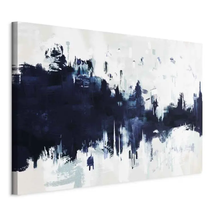 Azul en blanco - abstracto con vetas en azul clásico