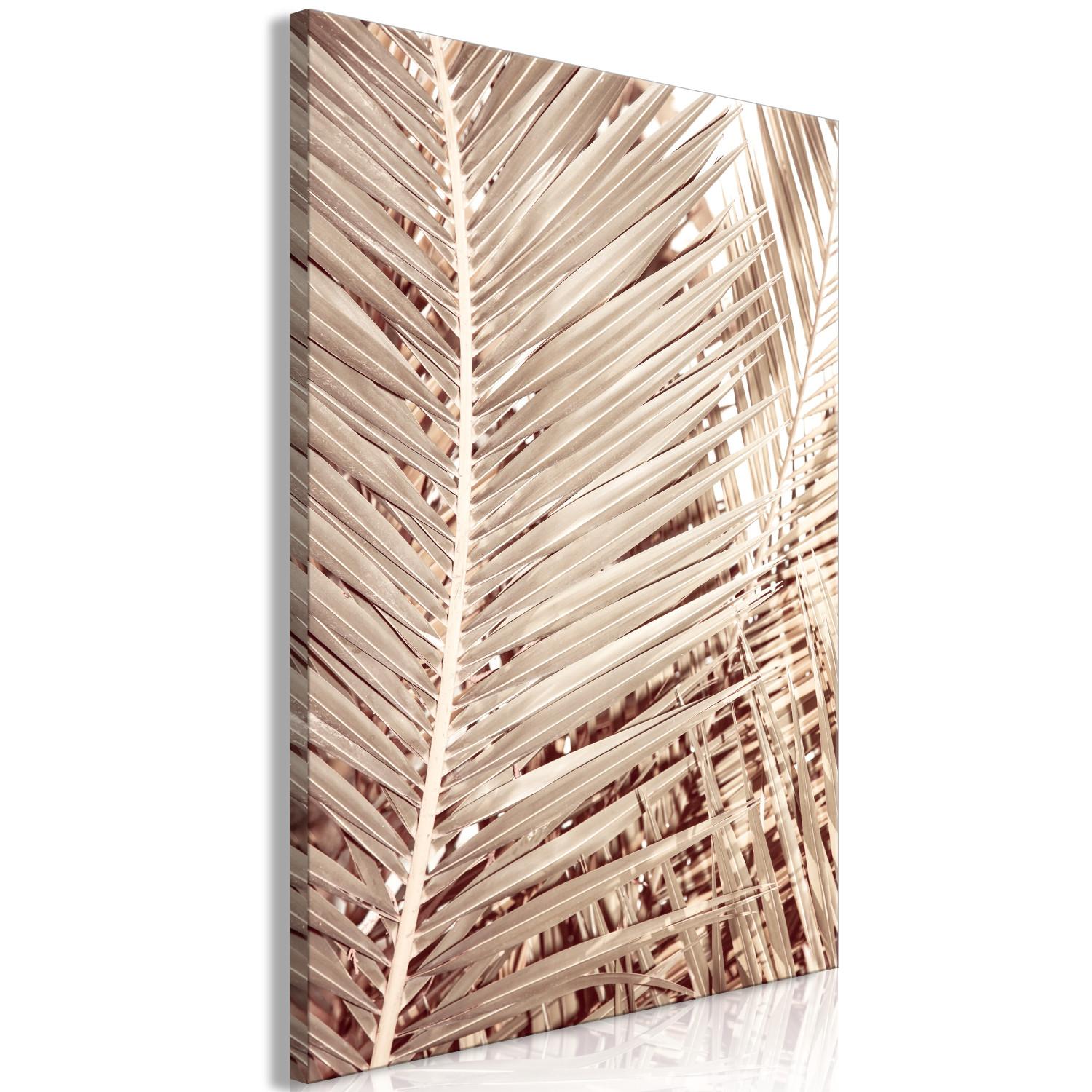 Cuadro decorativo Palmera seca - hojas de palmera secas y nítidas sobre fondo blanco