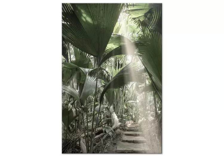 Haz de luz (1 pieza) vertical - paisaje tropical de plantas