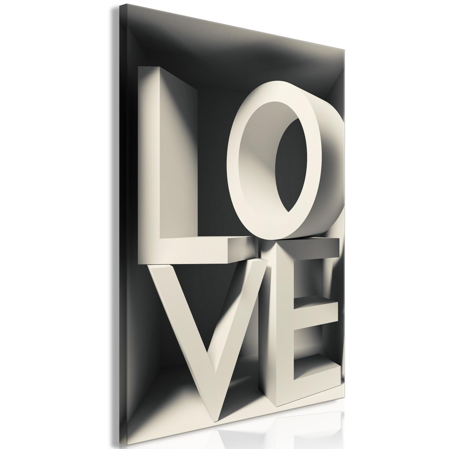 Cuadro moderno Letras del amor - letras espaciales que forman la palabra Amor