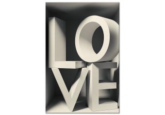 Cuadro moderno Letras del amor - letras espaciales que forman la palabra Amor