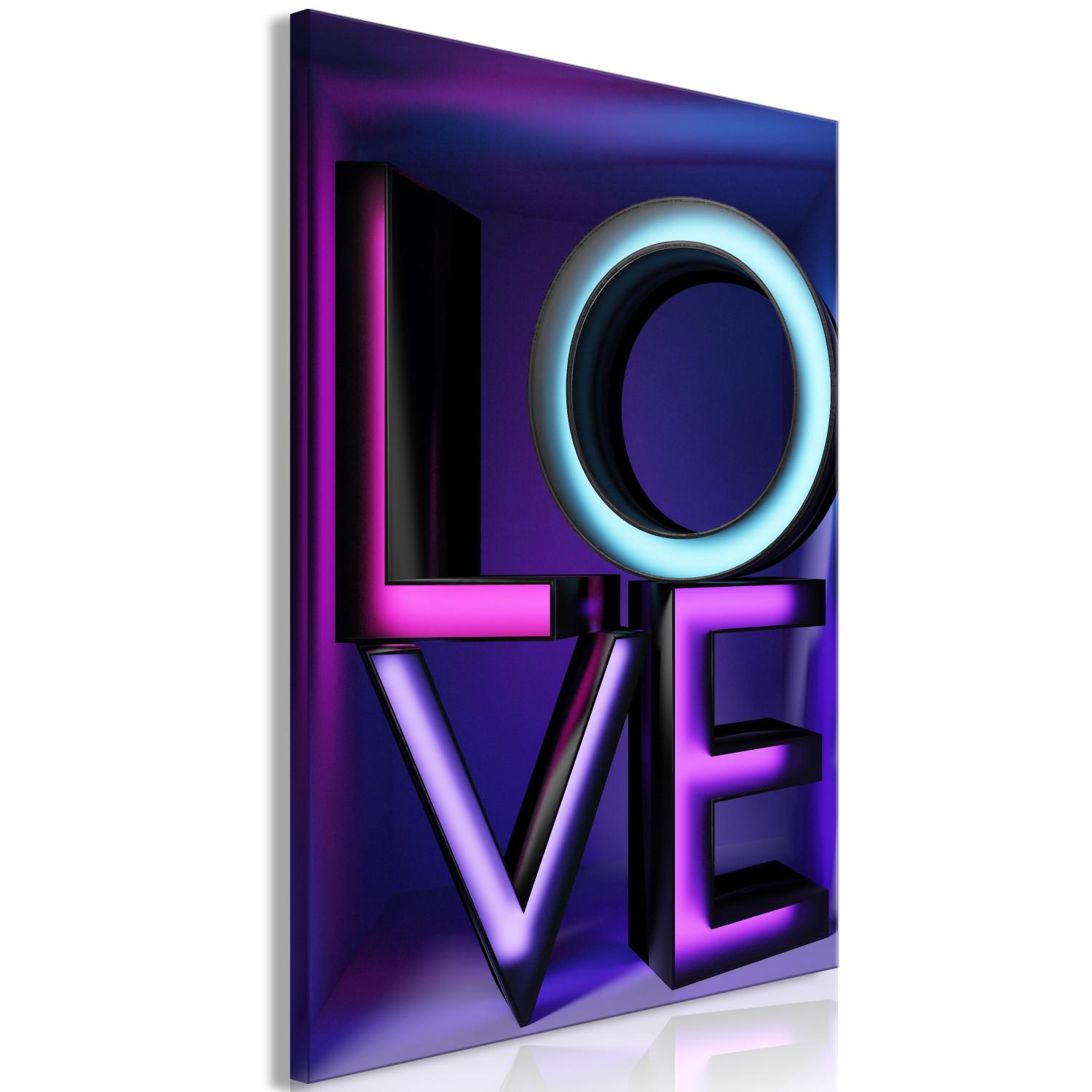 Cuadro decorativo Amor en color - letras espaciales de colores en la inscripción Amor