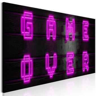 Cuadro moderno Game Over - Letras Game Over de color neón en fuente digital