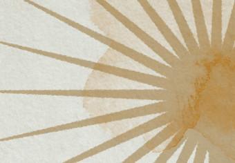 Cuadro moderno Lado soleado - imagen abstracta de sol con firma y fondo blanco