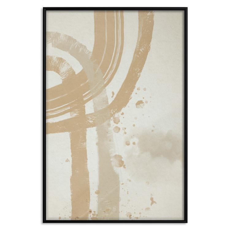 Beige minimalismo - patrón abstracto marrón sobre fondo beige claro