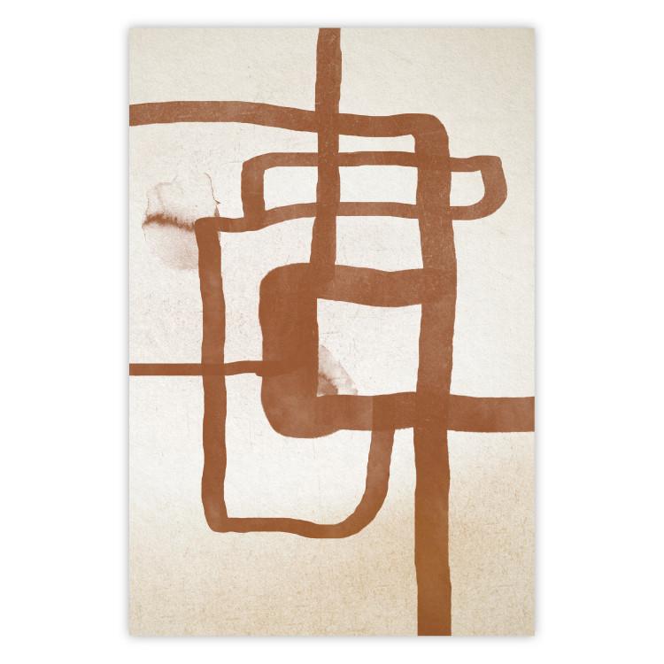 Road to the East - diseño artístico marrón en patrón abstracto