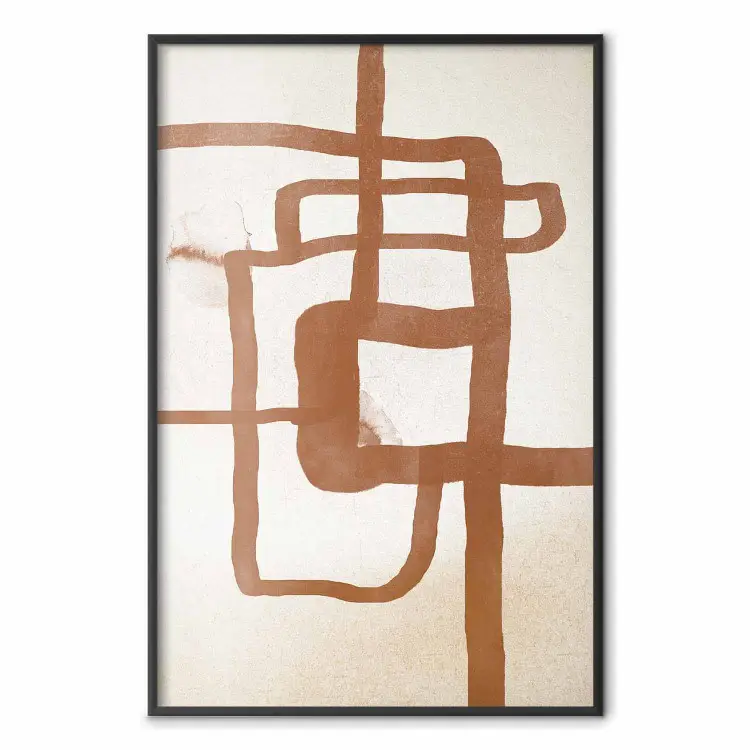 Road to the East - diseño artístico marrón en patrón abstracto