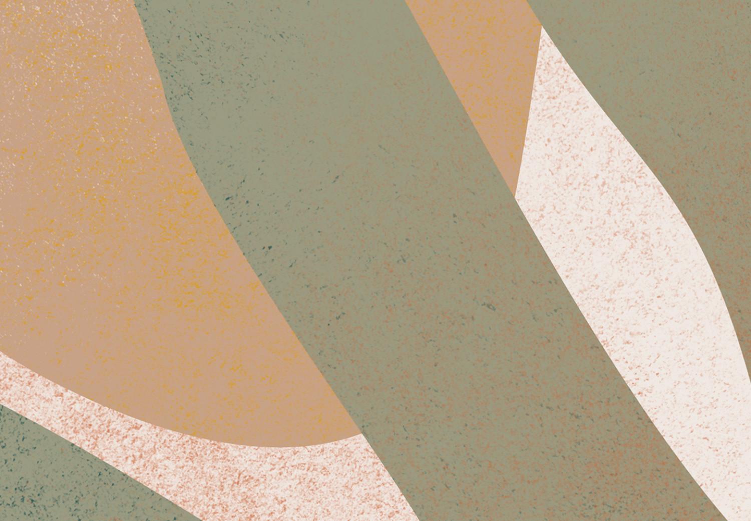 Poster Agave al sol - abstracción pastel de un motivo sobre fondo beige claro